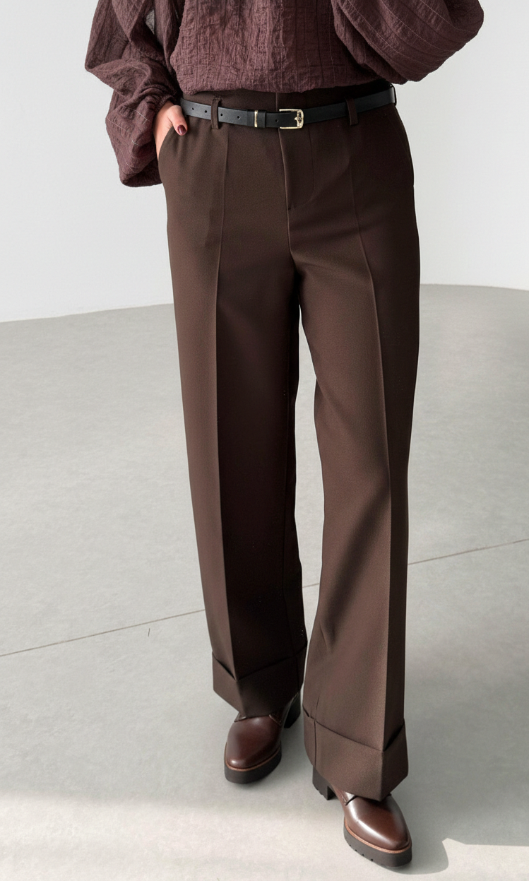 Belted Pleated Tapered pant